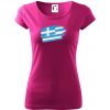 Grécko vlajka - Dámske tričko Pure - 2XL ( Fuchsiová )
