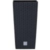 Kvetináč Prosperplast Rato Square antracit 20 x 20 x 37,6 cm
