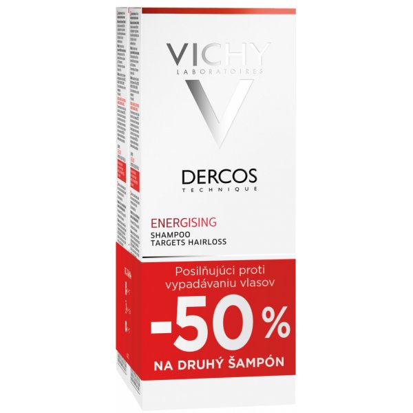 Kozmetická sada Vichy Dercos Energisant posilňujúci šampón 2 x 200 ml darčeková sada