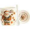 eCa KB34WZ1 Vianočná darčeková súprava - Keramický hrnček, lyžička, tanierik 350 ml