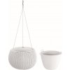 Prosperplast Kvetináč s vkladom a oceľ. lankom SPLOFY BOWL WS biely 37cm