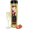 Shunga Profesionálny masážny olej Shunga Erotic Massage Oil Romance Sparkling Strawberry Wine 240 ml