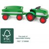 small foot Drevený traktor s vlečkou zelený
