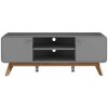 Sivý TV stolík 140x53 cm Caitlin – Støraa