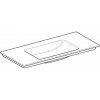 Geberit ONE - Umývadlo nábytkové, 1050x480x140 mm, bez prepadu, bez otvoru na batériu, KeraTect, biela 505.011.01.4