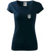 Ukrajina trojzubec prsník - Dámske tričko Pure - 2XL ( Tmavomodrá (veľmi tmavá - skoro čierna) )