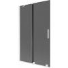 MEXEN/S - Velar dvojkrídlová posuvná vaňová zástena 110 x 150, grafit, biela 896-110-000-41-20