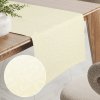 Biante Dekoračný behúň na stôl Sofia SF-007 Svetlo vanilkové vyrazené vetvičky s lístkami 35x140 cm