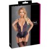 Cottelli Crotchless Lace Body with Suspenders 2643561 Black