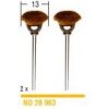 Proxxon Micromot Proxxon 28963 kefa stopková 13x2,35 mm štetcová,mosadz / 2 ks