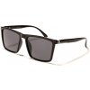Polarized Unisex obdĺžnikové polarizačné okuliare Čierne lesklé