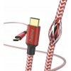 Hama kábel Reflective USB-C 2.0 typ C-C 1,5 m, červený - HAMA 201560