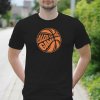 Pánske tričko s potlačou Basketbal lopta Čierna XXL