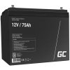 GCE Olovená batéria Green Cell AGM25 (VRLA) 12 V 75 Ah