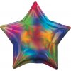 Amscan Fóliový balón - Holografická dúha Hviezda 55 cm