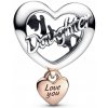 Pandora Charms srdce, milujem ťa, dcéra 782327C00