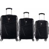 Sada cestovních kufrů TUCCI Boschetti T-0278/3 ABS - černá - 96 L / 62 L + 35% EXPANDER / 36 L