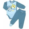 G-baby 2-dielna sada body dl. rukáv + polodupačky Tigrík - modrá veľ.56