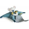 Plyšová koala na maznanie Yoca le Koala Doudou et Compagnie modrá 25 cm od 0 mes
