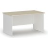 Kancelársky písací stôl PRIMO WHITE, 140x80 cm, biela/breza