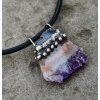 Náhrdelníky - Katyba | Autorský cínovaný náhrdelník - Ametyst S0597