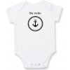 Na vodu Body dojčenské s krátkym rukávom biele