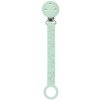 NATTOU Klip na cumlík silikón s potlačou mint green 875561