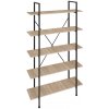tectake 404151 regál glasgow 106 x 34,5 x 179,5 cm - industrial svetlé drevo, dub sonoma