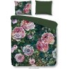 Zelené bavlnené obliečky na jednolôžko/predĺžené 140x220 cm Fleur – Good Morning