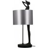 Čierno strieborná design lampa LADY