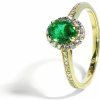 Blink-Blink Diamantový prsteň s nádherným Smaragdom 2208ZSG