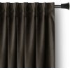 Záves AmeliaHome Velvet s multifunkčnou páskou tmavohnedý, veľkosť 140x270