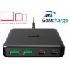 SWISSTEN MINI DESKTOP ADAPTÉR GaN 2x USB-C + 2xUSB 65W POWER DELIVERY ČERNÝ 22057100