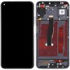 Honor Nova 20 / 20S / Huawei Nova 5T čierny LCD displej s dotykovou obrazovkou a rámom na prednej strane