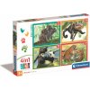 CLEMENTONI Puzzle Roztomilá mláďata 4v1 (12+16+20+24 dílků)