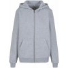 Build Your Brand Hebká dámska mikina na zips Fluffy - Šedý melír | S