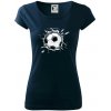 Futbalová lopta v triku - Dámske tričko Pure - 3XL ( Tmavomodrá (veľmi tmavá - skoro čierna) )