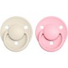 BIBS De Lux cumlíky z prírodného kaučuku 2ks - veľkosť 2 (Ivory / Baby Pink)