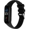 Xiaomi Mi Band 5/6 náhradný náramok - Textúrovaný Farba: Čierna, Vzor: Lines MBSCz-5TLI07