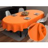 Biante Dekoračný oválny obrus Rongo RG-035 Oranžový 140x160 cm