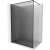 Mexen Kioto-F, sprchová zástena s rámom 80 x 202 cm, 8 mm šedé sklo, čierny profil, 800-080-104-70-40