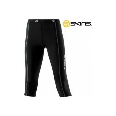 Skins Snow Thermal Womens Black/Silver 3/4 Tights