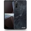 Picasee silikónový čierny obal pre Sony Xperia 10 III - Black marble