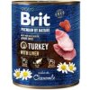 Brit Dog Konzerva Premium by Nature Turkey with Liver 800g