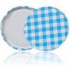 MAKRO - Viečka zaváracie TWIST 82 káro modré, balenie 10ks