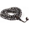 Nefertitis Japa Mala náhrdelník z kostených korálok s diablovým okom NF10247 - cca 86 cm