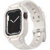 AppleKing odolné Armor puzdro s remienkom pre Apple Watch 45mm / 44mm / 42mm - krémové - možnosť vrátiť tovar ZADARMO do 30tich dní