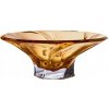 Aurum Crystal KRIŠTÁĽOVÁ miska Bohemia Mozart jantárová 305 mm