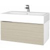Dreja Umývadlová skrinka VARIANTE SZZ 80 pre úmyvadlo Duravit Vero - N01 Biela lesk / D04 Dub