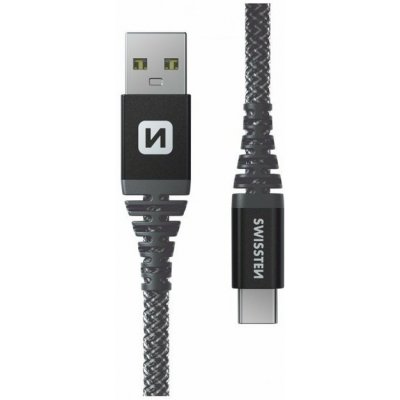 SWISSTEN Nabíjací kábel kevlarový USB USB-C, 1,5 m